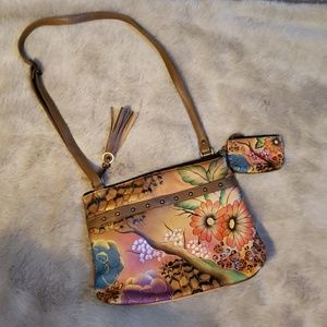 Japanese painted Anuschka Shoulder bag